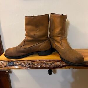 Vintage Kingthread steel toe leather boots size 10